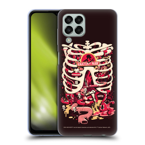 Rick And Morty Season 1 & 2 Graphics Anatomy Park Soft Gel Case for Samsung Galaxy M33 (2022)