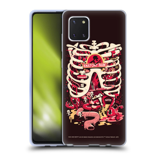 Rick And Morty Season 1 & 2 Graphics Anatomy Park Soft Gel Case for Samsung Galaxy Note10 Lite