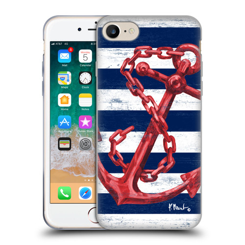 Paul Brent Nautical Westerly Anchor Red Soft Gel Case for Apple iPhone 7 / 8 / SE 2020 & 2022