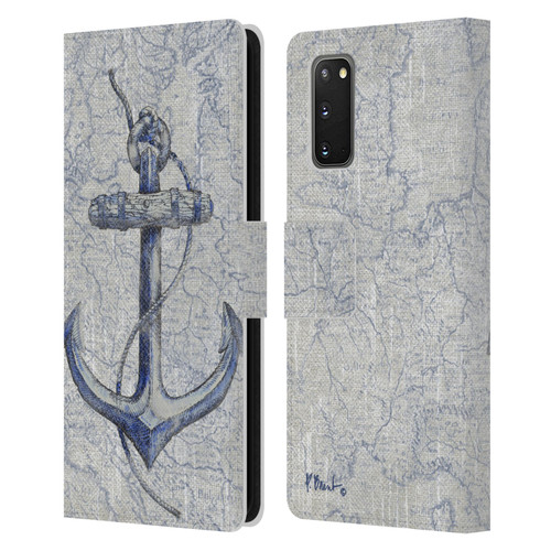 Paul Brent Nautical Vintage Anchor Leather Book Wallet Case Cover For Samsung Galaxy S20 / S20 5G