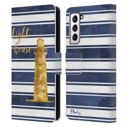 Paul Brent Nautical Lighthouse Leather Book Wallet Case Cover For Samsung Galaxy S21 5G