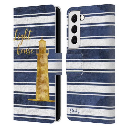 Paul Brent Nautical Lighthouse Leather Book Wallet Case Cover For Samsung Galaxy S22 5G