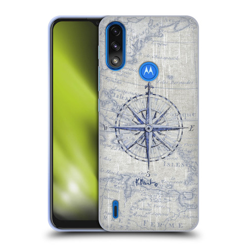 Paul Brent Nautical Vintage Compass Soft Gel Case for Motorola Moto E7 Power / Moto E7i Power