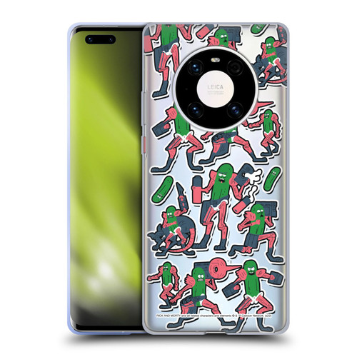 Rick And Morty Season 3 Character Art Pickle Rick Stickers Print Soft Gel Case for Huawei Mate 40 Pro 5G