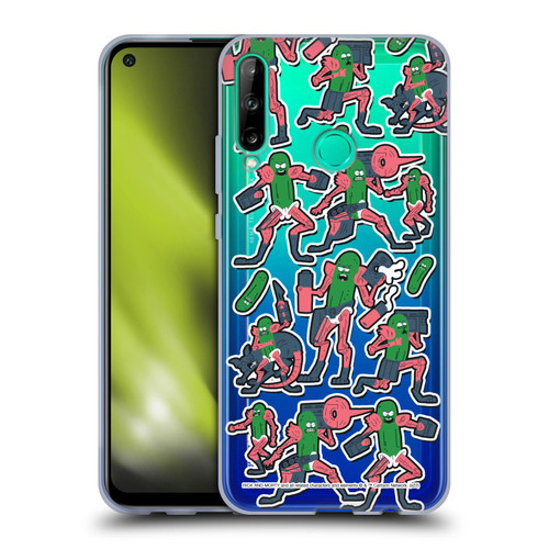 Rick And Morty Season 3 Character Art Pickle Rick Stickers Print Soft Gel Case for Huawei P40 lite E