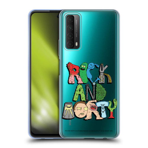 Rick And Morty Season 3 Character Art Typography Soft Gel Case for Huawei P Smart (2021)