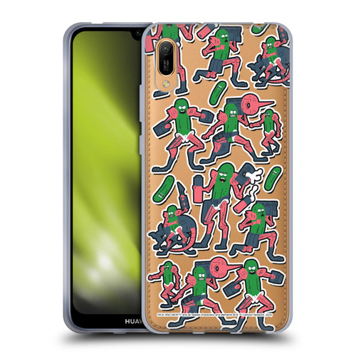 Rick And Morty Season 3 Character Art Pickle Rick Stickers Print Soft Gel Case for Huawei Y6 Pro (2019)