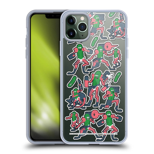 Rick And Morty Season 3 Character Art Pickle Rick Stickers Print Soft Gel Case for Apple iPhone 11 Pro Max