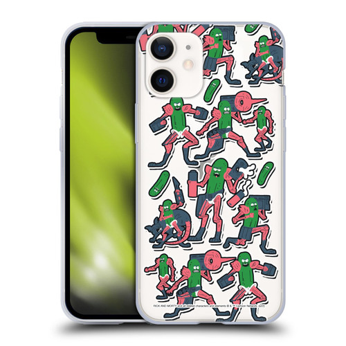 Rick And Morty Season 3 Character Art Pickle Rick Stickers Print Soft Gel Case for Apple iPhone 12 Mini