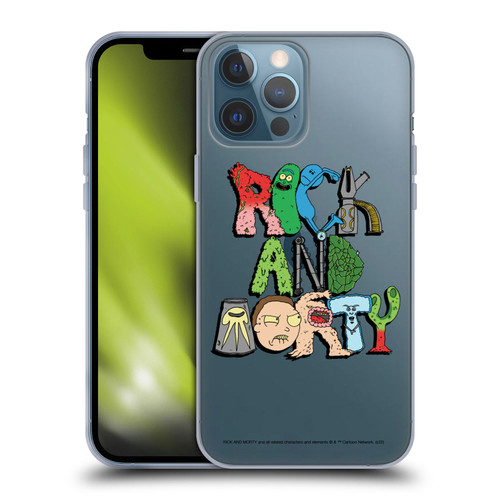 Rick And Morty Season 3 Character Art Typography Soft Gel Case for Apple iPhone 13 Pro Max