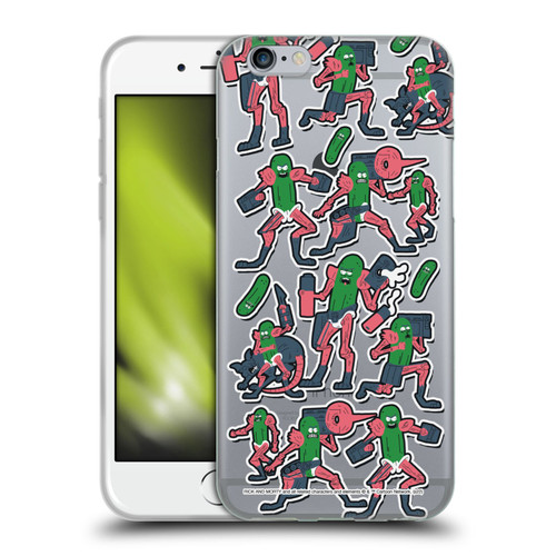 Rick And Morty Season 3 Character Art Pickle Rick Stickers Print Soft Gel Case for Apple iPhone 6 / iPhone 6s
