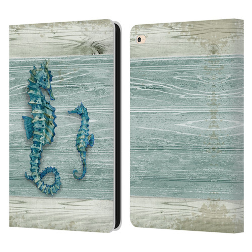 Paul Brent Sea Creatures Seahorse Leather Book Wallet Case Cover For Apple iPad Air 2 (2014)