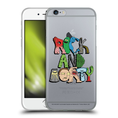 Rick And Morty Season 3 Character Art Typography Soft Gel Case for Apple iPhone 6 / iPhone 6s