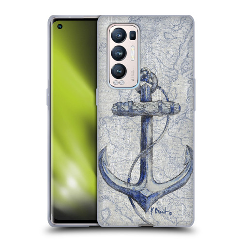 Paul Brent Nautical Vintage Anchor Soft Gel Case for OPPO Find X3 Neo / Reno5 Pro+ 5G
