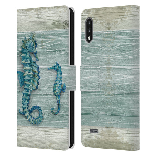 Paul Brent Sea Creatures Seahorse Leather Book Wallet Case Cover For LG K22