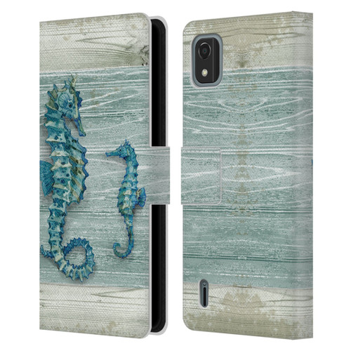 Paul Brent Sea Creatures Seahorse Leather Book Wallet Case Cover For Nokia C2 2nd Edition