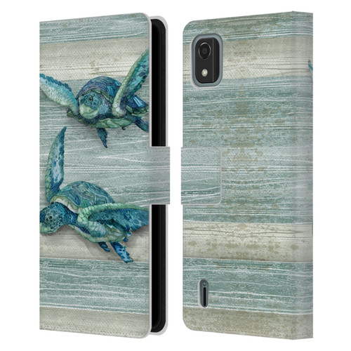 Paul Brent Sea Creatures Turtle Leather Book Wallet Case Cover For Nokia C2 2nd Edition