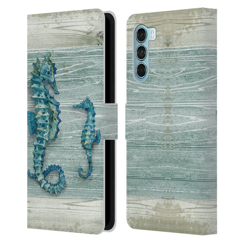 Paul Brent Sea Creatures Seahorse Leather Book Wallet Case Cover For Motorola Edge S30 / Moto G200 5G