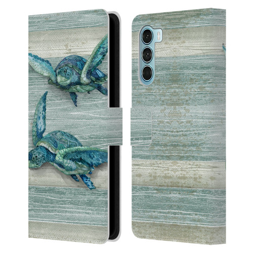 Paul Brent Sea Creatures Turtle Leather Book Wallet Case Cover For Motorola Edge S30 / Moto G200 5G