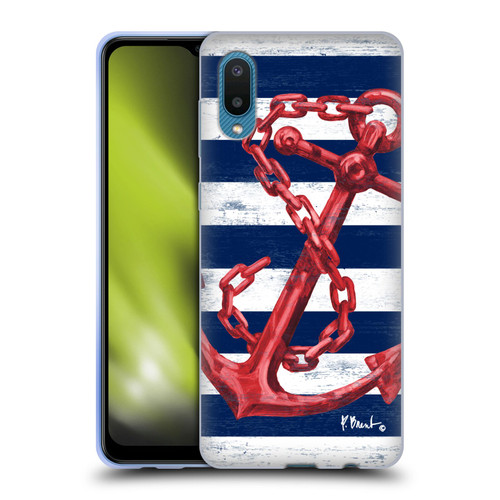 Paul Brent Nautical Westerly Anchor Red Soft Gel Case for Samsung Galaxy A02/M02 (2021)