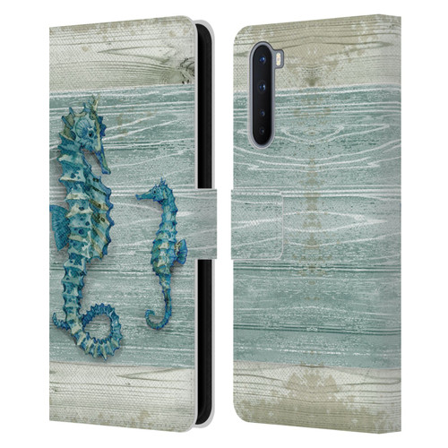 Paul Brent Sea Creatures Seahorse Leather Book Wallet Case Cover For OnePlus Nord 5G