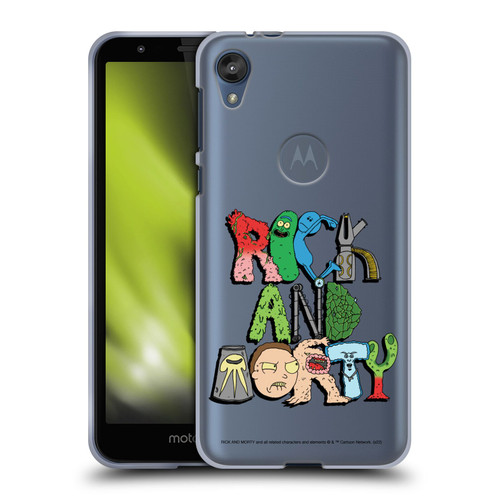 Rick And Morty Season 3 Character Art Typography Soft Gel Case for Motorola Moto E6