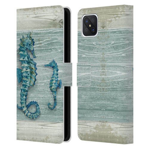 Paul Brent Sea Creatures Seahorse Leather Book Wallet Case Cover For OPPO Reno4 Z 5G