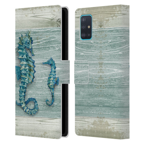 Paul Brent Sea Creatures Seahorse Leather Book Wallet Case Cover For Samsung Galaxy A51 (2019)