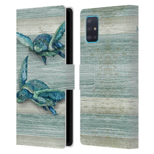 Paul Brent Sea Creatures Turtle Leather Book Wallet Case Cover For Samsung Galaxy A51 (2019)