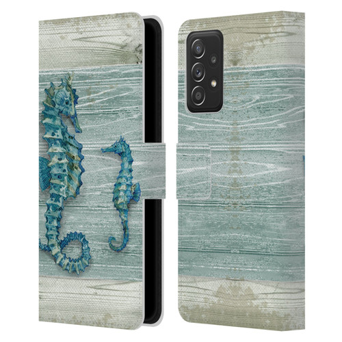 Paul Brent Sea Creatures Seahorse Leather Book Wallet Case Cover For Samsung Galaxy A52 / A52s / 5G (2021)