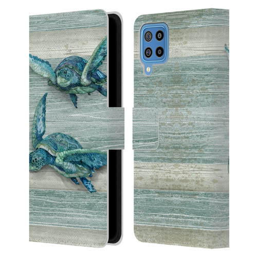Paul Brent Sea Creatures Turtle Leather Book Wallet Case Cover For Samsung Galaxy F22 (2021)