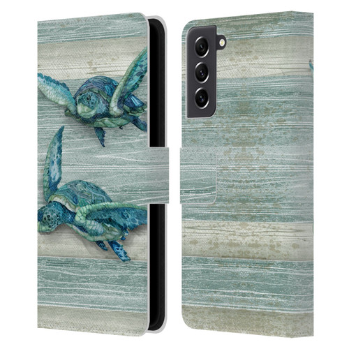 Paul Brent Sea Creatures Turtle Leather Book Wallet Case Cover For Samsung Galaxy S21 FE 5G