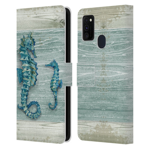 Paul Brent Sea Creatures Seahorse Leather Book Wallet Case Cover For Samsung Galaxy M30s (2019)/M21 (2020)
