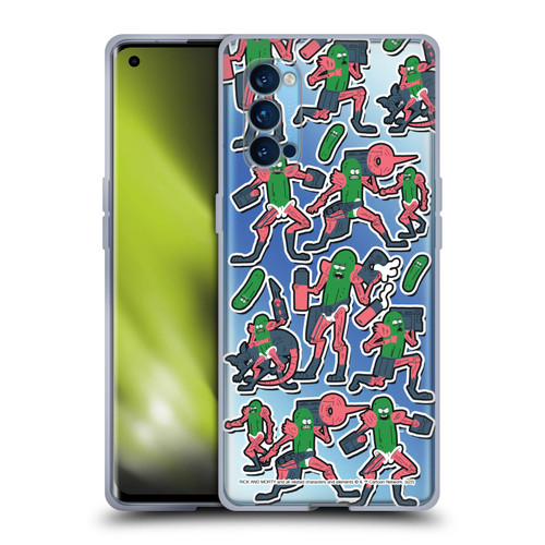 Rick And Morty Season 3 Character Art Pickle Rick Stickers Print Soft Gel Case for OPPO Reno 4 Pro 5G