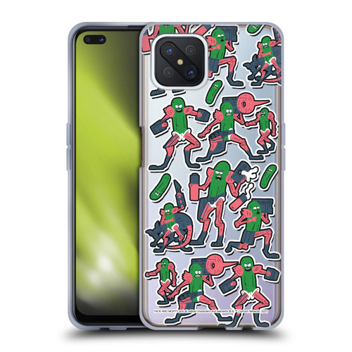 Rick And Morty Season 3 Character Art Pickle Rick Stickers Print Soft Gel Case for OPPO Reno4 Z 5G