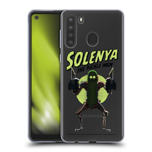 Rick And Morty Season 3 Character Art Pickle Rick Soft Gel Case for Samsung Galaxy A21 (2020)