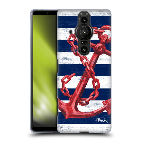 Paul Brent Nautical Westerly Anchor Red Soft Gel Case for Sony Xperia Pro-I