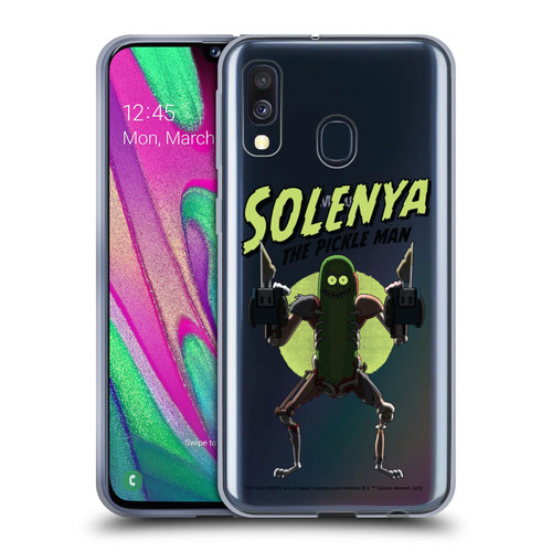 Rick And Morty Season 3 Character Art Pickle Rick Soft Gel Case for Samsung Galaxy A40 (2019)