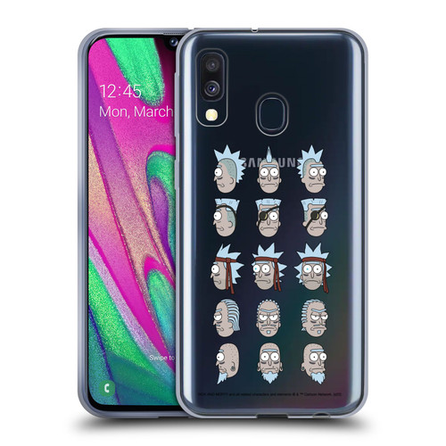 Rick And Morty Season 3 Character Art Seal Team Ricks Soft Gel Case for Samsung Galaxy A40 (2019)