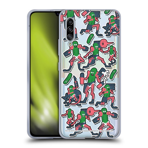 Rick And Morty Season 3 Character Art Pickle Rick Stickers Print Soft Gel Case for Samsung Galaxy A90 5G (2019)