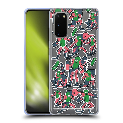 Rick And Morty Season 3 Character Art Pickle Rick Stickers Print Soft Gel Case for Samsung Galaxy S20 / S20 5G