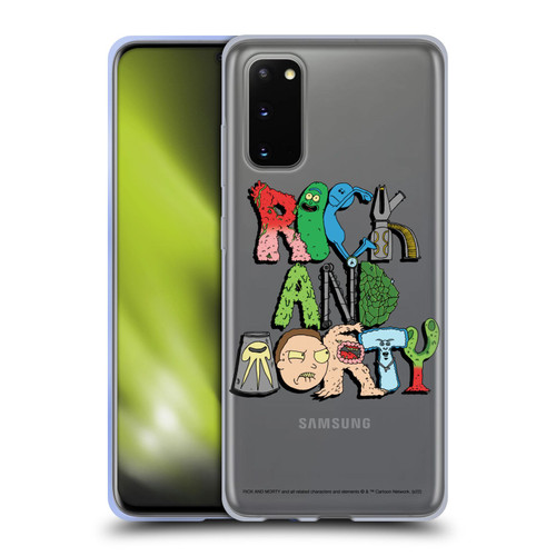 Rick And Morty Season 3 Character Art Typography Soft Gel Case for Samsung Galaxy S20 / S20 5G