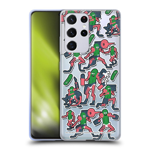 Rick And Morty Season 3 Character Art Pickle Rick Stickers Print Soft Gel Case for Samsung Galaxy S21 Ultra 5G