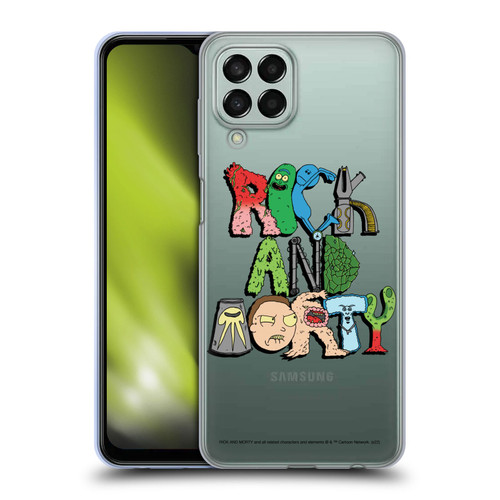 Rick And Morty Season 3 Character Art Typography Soft Gel Case for Samsung Galaxy M33 (2022)
