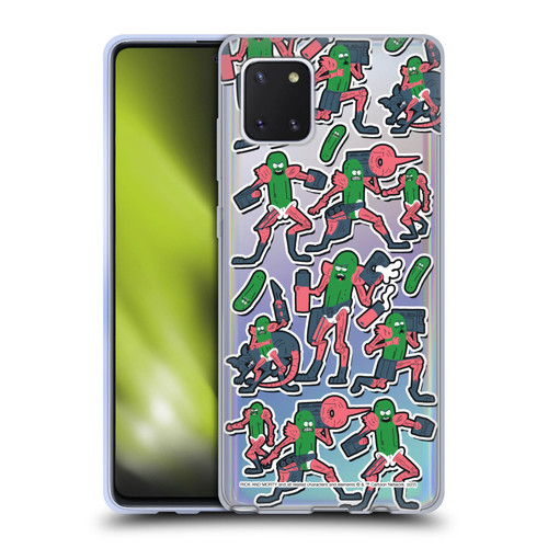 Rick And Morty Season 3 Character Art Pickle Rick Stickers Print Soft Gel Case for Samsung Galaxy Note10 Lite