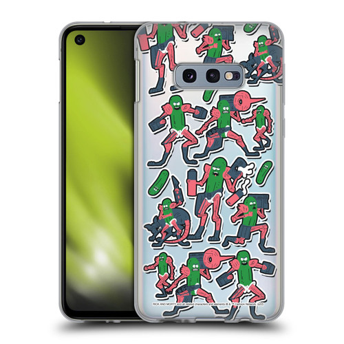 Rick And Morty Season 3 Character Art Pickle Rick Stickers Print Soft Gel Case for Samsung Galaxy S10e