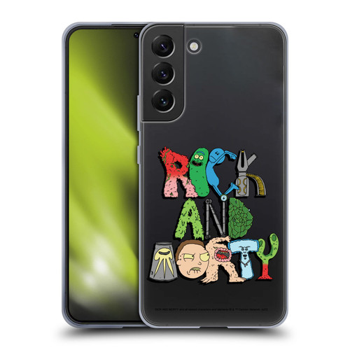Rick And Morty Season 3 Character Art Typography Soft Gel Case for Samsung Galaxy S22+ 5G