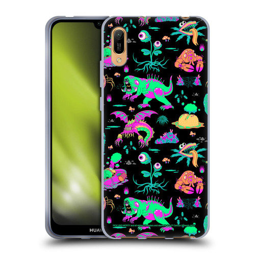 Rick And Morty Season 3 Graphics Aliens Soft Gel Case for Huawei Y6 Pro (2019)