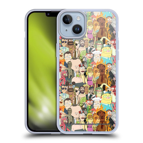 Rick And Morty Season 3 Graphics Interdimensional Space Cable Soft Gel Case for Apple iPhone 14 Plus