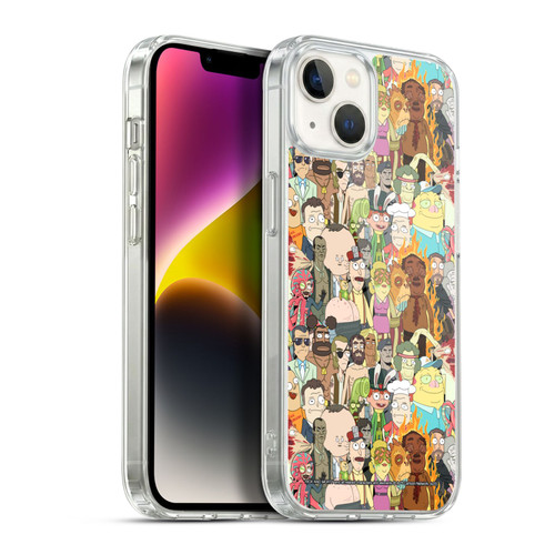 Rick And Morty Season 3 Graphics Interdimensional Space Cable Soft Gel Case for Apple iPhone 14 Plus & MagSafe